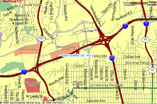 Map to Scottish Rite Temple