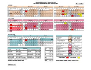 Sdccd Schedule 2022 - Spring Schedule 2022