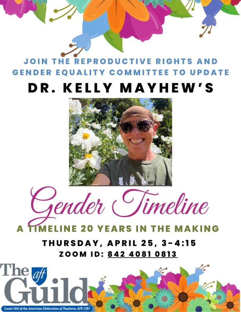 Dr Mayhews Gender Time Line Spring 2024