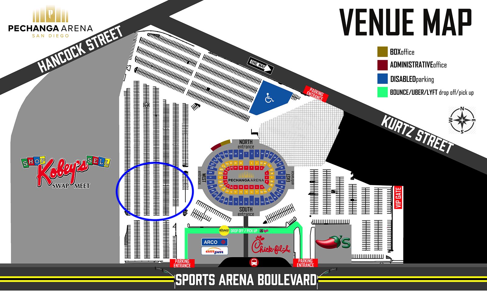 Pechanga Arena Map