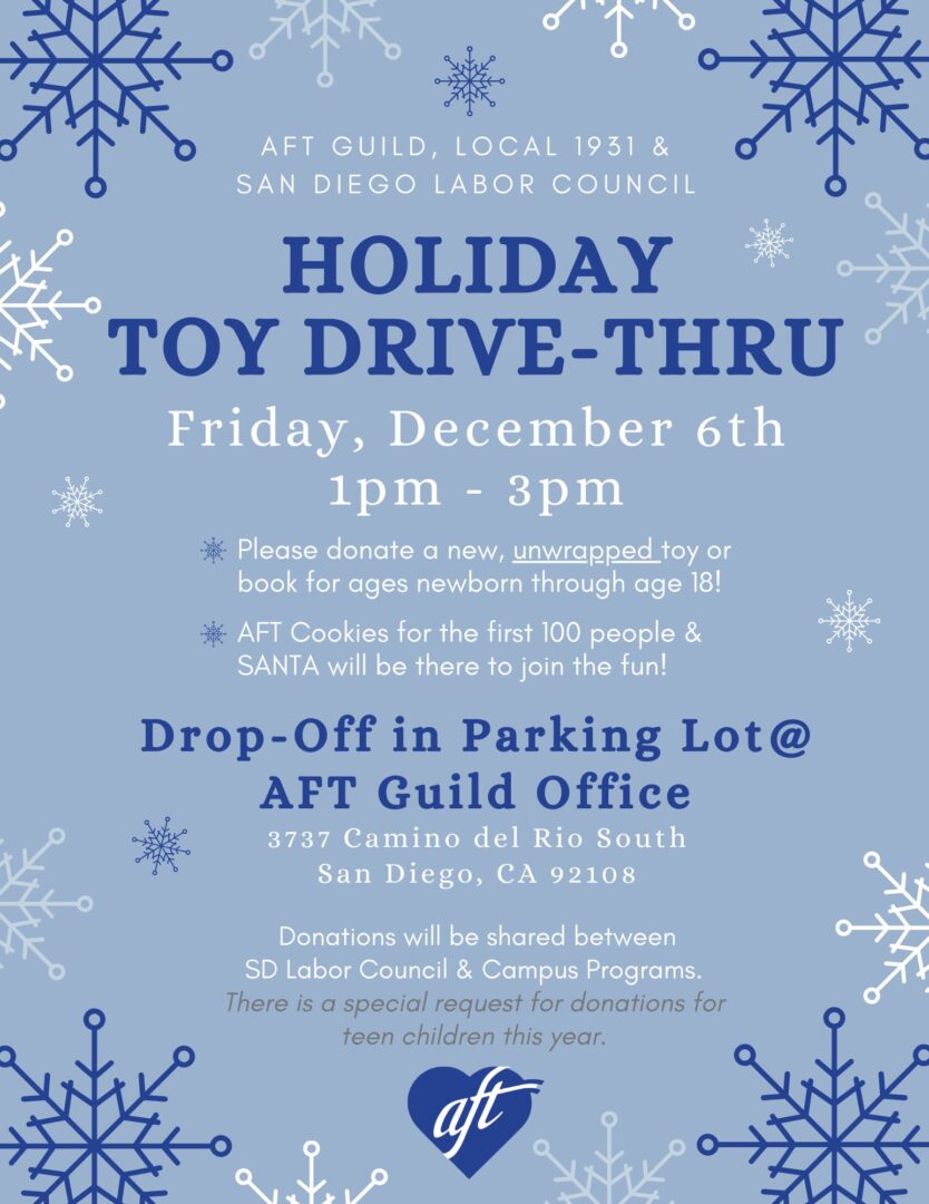 AFT Guild Toy Drive Flyer