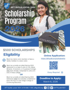 2026 AFT Scholarship Flyer