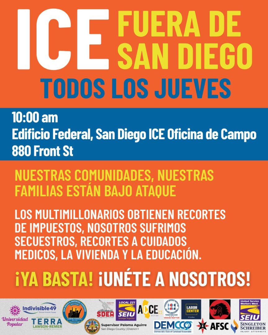 ICE Out of San Diego Spanish
